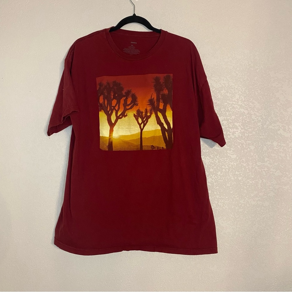 Men's Sonoma T-Shirt, Burgundy, Size XXL 100% cotton